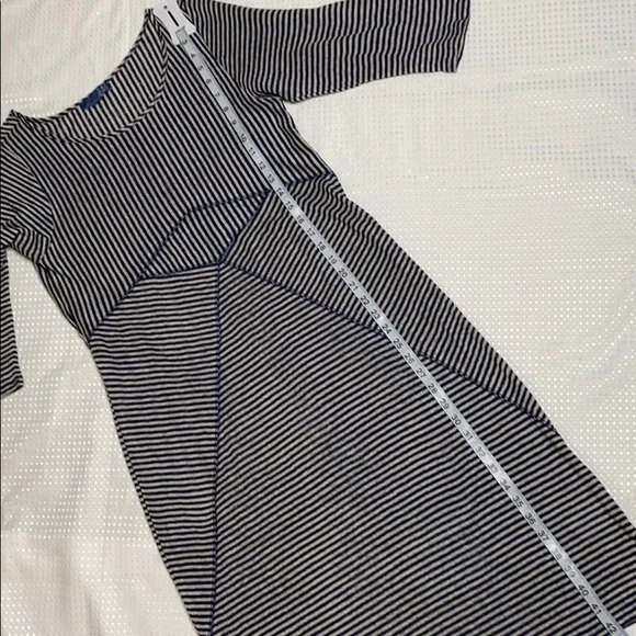 ANTHROPOLOGIE - lil linen blue striped dress - Picture 7 of 8